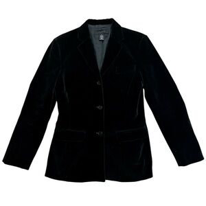 The Limited Velvet Blazer Black Tailored Jacket Size Small